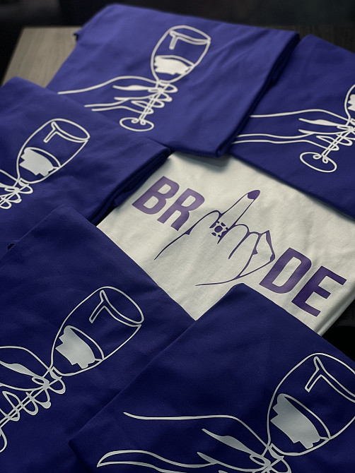 Футболки на дівич-вечір  - "Bride для нареченої \ Бокал для подружок" Чернівці - фото 3