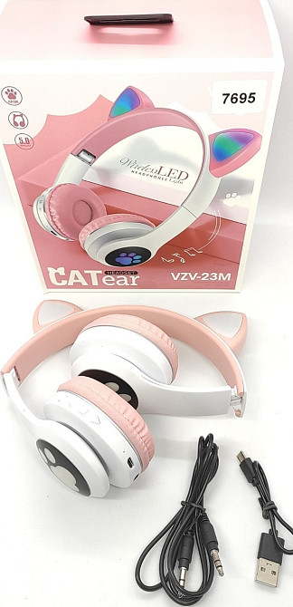Беспроводные наушники VZV-23М с кошачьими ушками LED подсветкой. Киев - изображение 5