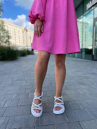 Edan Instruments Босоніжки жіночі білі EDAN 326 літні, натуральна шкіра / Шкіряні босоніжки на Коломыя