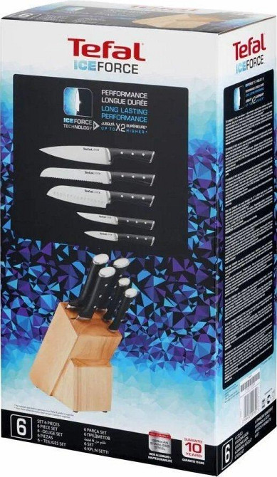 Набір ножів Tefal Ice Force в дерев'яній колоді 5 предметів (K232S574) Харків - фото 8