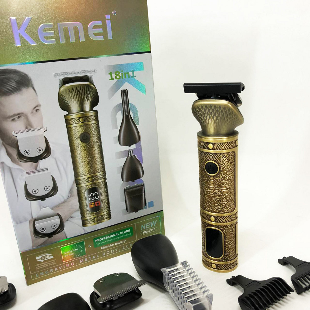 Машинка для підстригання Kemei KM-2313, Електрична машинка для стрижки потужна, Тример бездротовий CS-97 Івано-Франківськ - фото 1