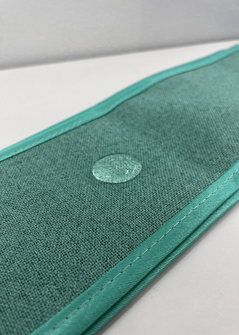 Комплект штор VR-Textil 100% блекаут ASHEN NIGHT 150х270 2шт і Тюль 600х270 1849ш-1153т бірюзовий з білим 71-090/5 Київ - фото 6