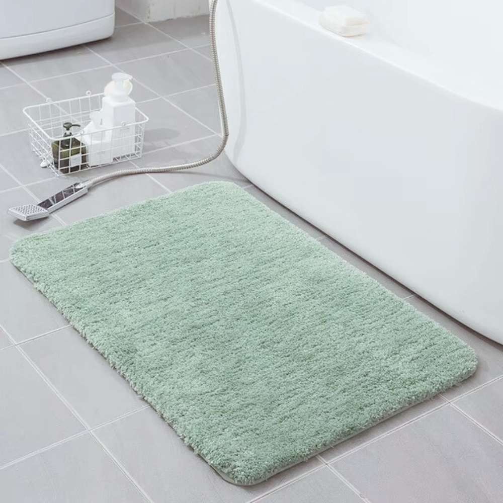 Коврик для ванной и душа коврик для ног в ванную комнату,микрофибра,атискользящий 40х60 см,однотонный мятный Каменец-Подольский - изображение 2