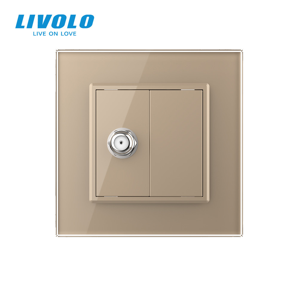 LIVOLO Розетка супутникова SAT Livolo золото скло (VL-C7FCSL-1AP) Коломия - фото 4