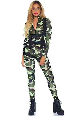 Еротичний костюм десантниці Leg Avenue Pretty Paratrooper S, комбінезон, портупея Sex Aura Київ