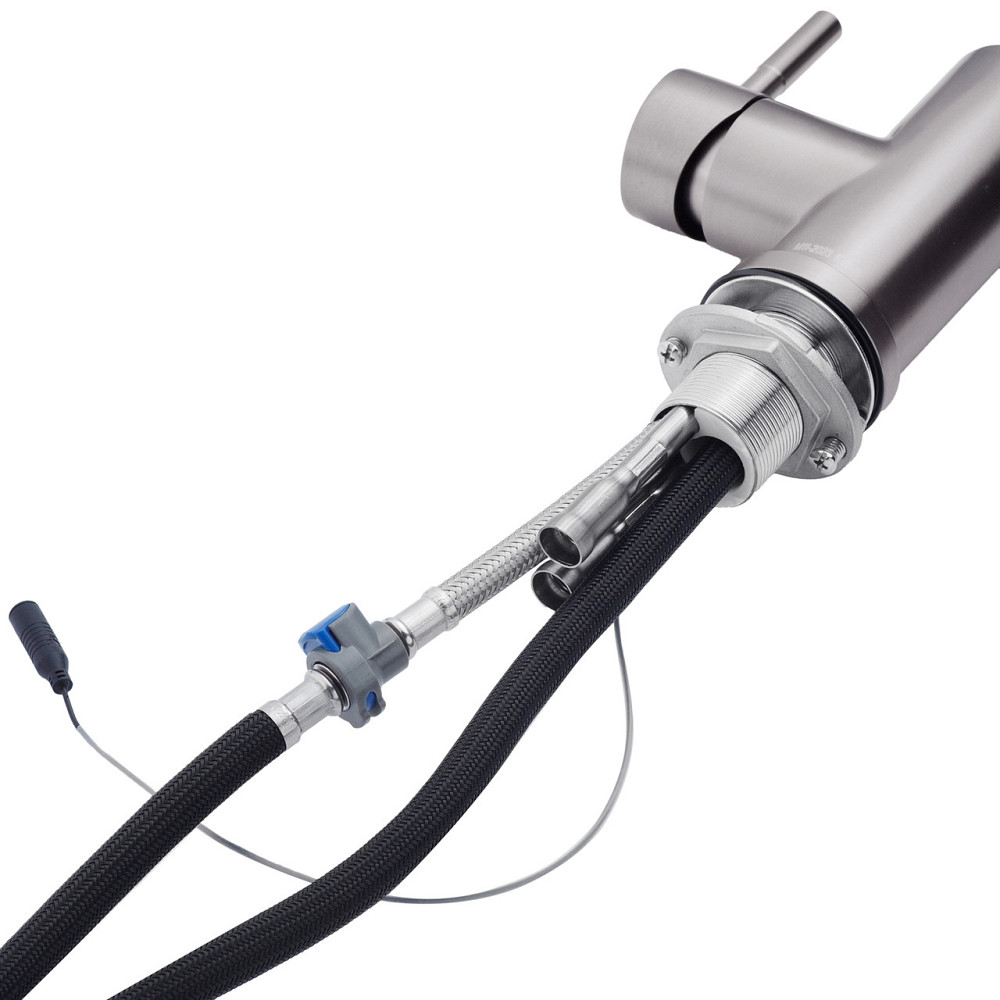 Змішувач для кухні з висувним виливом Kroner KRP Edelstahl Klassisch - PVD03916 сенсорний Київ - фото 7