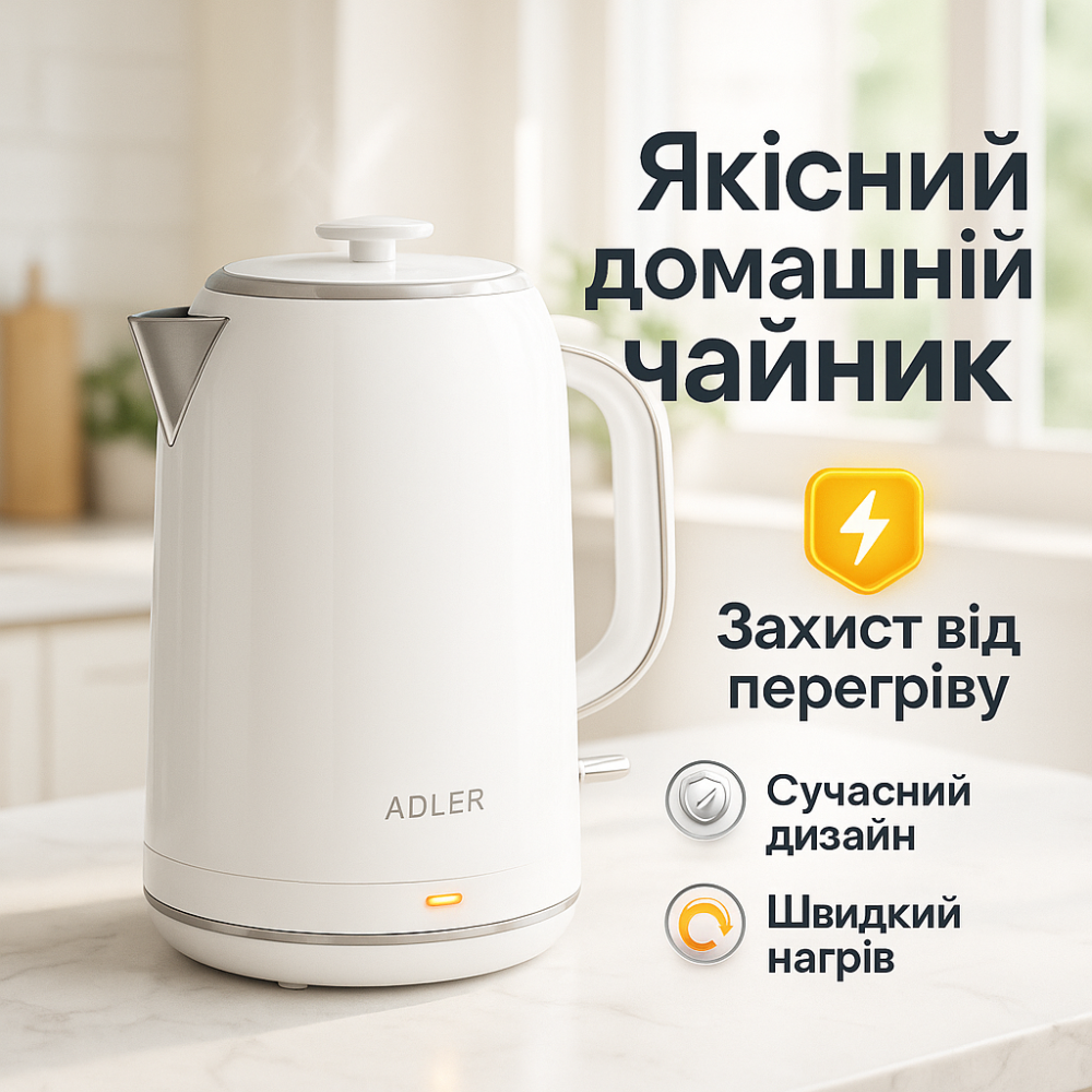 Электрический чайник для дома на кухню Adler AD 1341 0.8л 1850Вт, Надежный электрический чайник HR-83 Львов - изображение 4