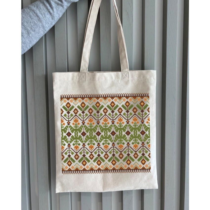 Екошопер BookOpt BK 4111 Карпатська вишивка бежевий Киев - изображение 4