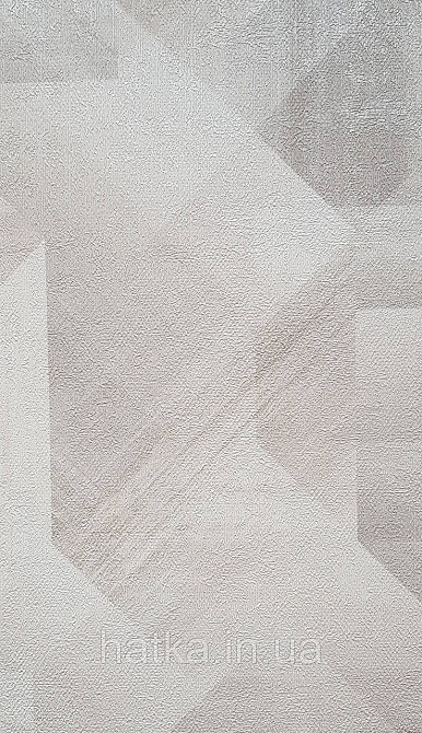 Шпалери вінілові на флізеліні Grandeco Universe метрові абстракція фігури 3д бежеві молочні Київ - фото 1