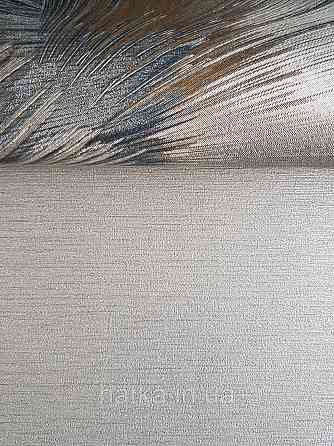 Обои виниловые на флизелиновой основе Rasch Incanto 1.06х10 однотонные тонкая полоска с глянцем серые металлик Киев