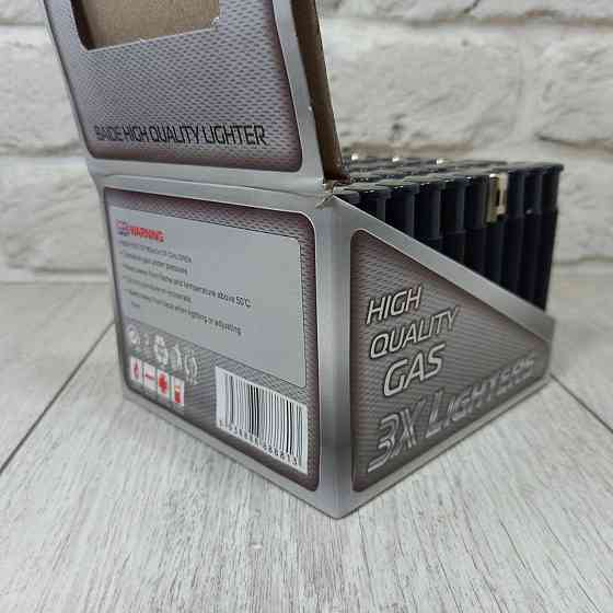 Зажигалка 3X прорезиненная черная уп/50шт Харьков