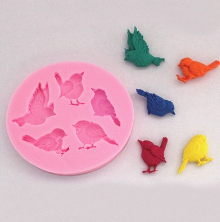 Кондитерский молд Птицы 6 см розовый Киев - изображение 1