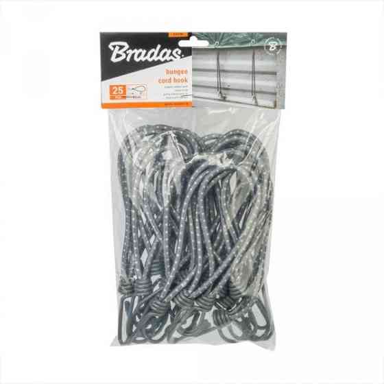 Петля еластична 20см з металевим гачком х 25шт. BUNGEE CORD HOOK, BCH4-0620GY-B Київ