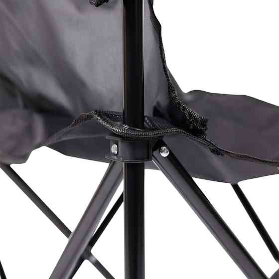 Раскладное туристическое кресло с подстаканником, черное Киев