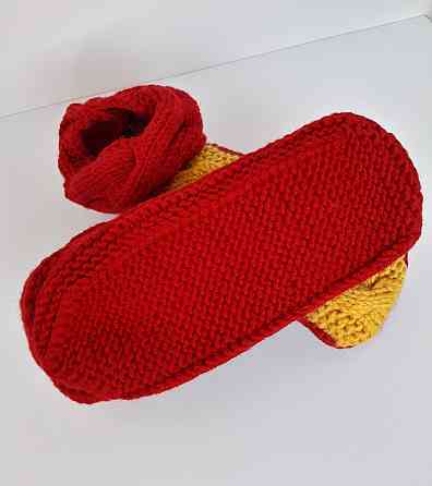Тапочки домашні шкарпетки в'язані ручна робота топ Крохатушка одяг Київ