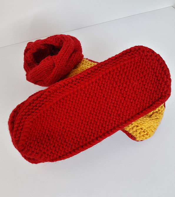 Тапочки домашні шкарпетки в'язані ручна робота топ Крохатушка одяг Київ - фото 4