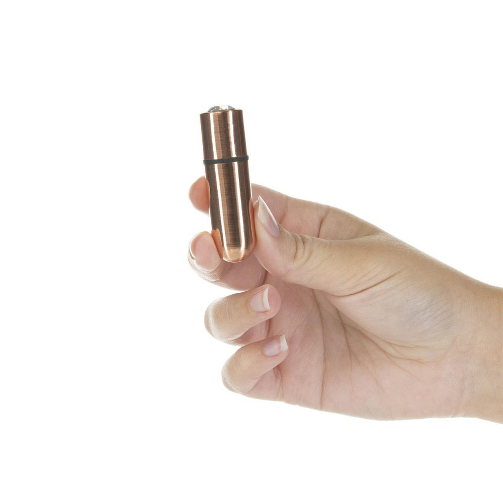 Вибропуля PowerBullet First-Class Bullet 2.5″ with Key Chain Pouch, Rose Gold, 9 режимов вибрации Sex Aura Киев - изображение 5