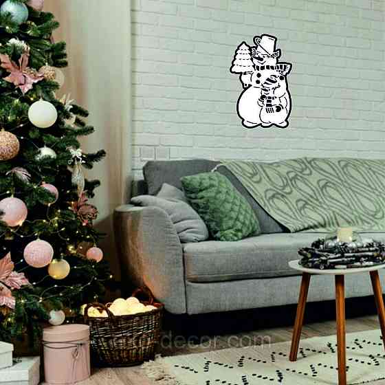 Декоративне настінне Панно «Сніговик», Декор на стену 110*71 см Київ