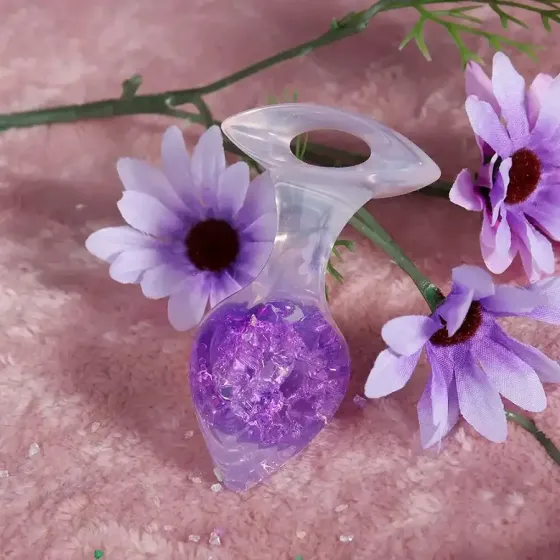 Анальная пробка Liebe Seele Heart-shaped Crystal Anal Plug - Purple Small Львов