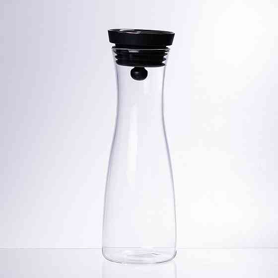 Графин зі скла з кришкою 1 л для води та напоїв Київ