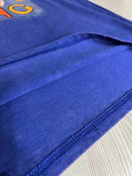 Футболка жіноча YIGOU 76 тай-дай з ведмедиком оверсайз, синій, one size Київ - фото 5