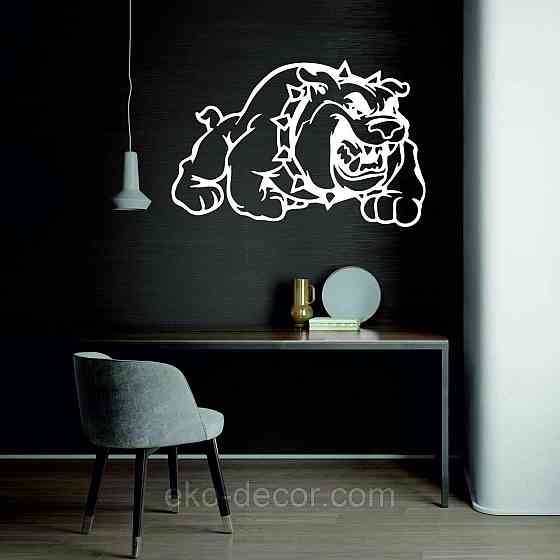 Декоративне настінне Панно «Бульдог - Спайк», Декор на стіну 50*32 см, Білий Київ