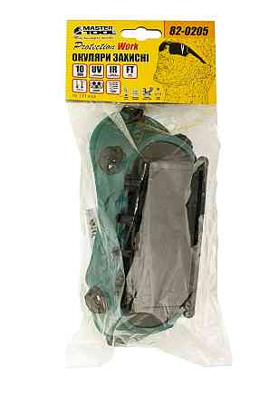 Окуляри закриті MASTERTOOL АДМІРАЛ SQ відкидний світлофільтр DIN10 оправа силікон вентиляційні клапани 82-0205 Коломия