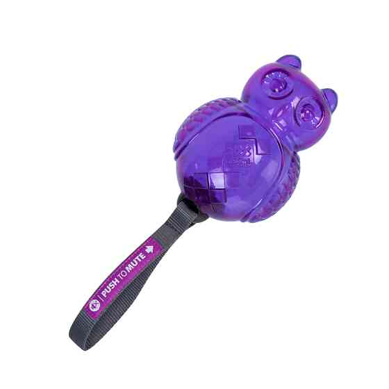 Іграшка для собак Сова з пищалкою, що вимикається GiGwi Push to mute, TPR гума, нейлон, 14 см Коломия