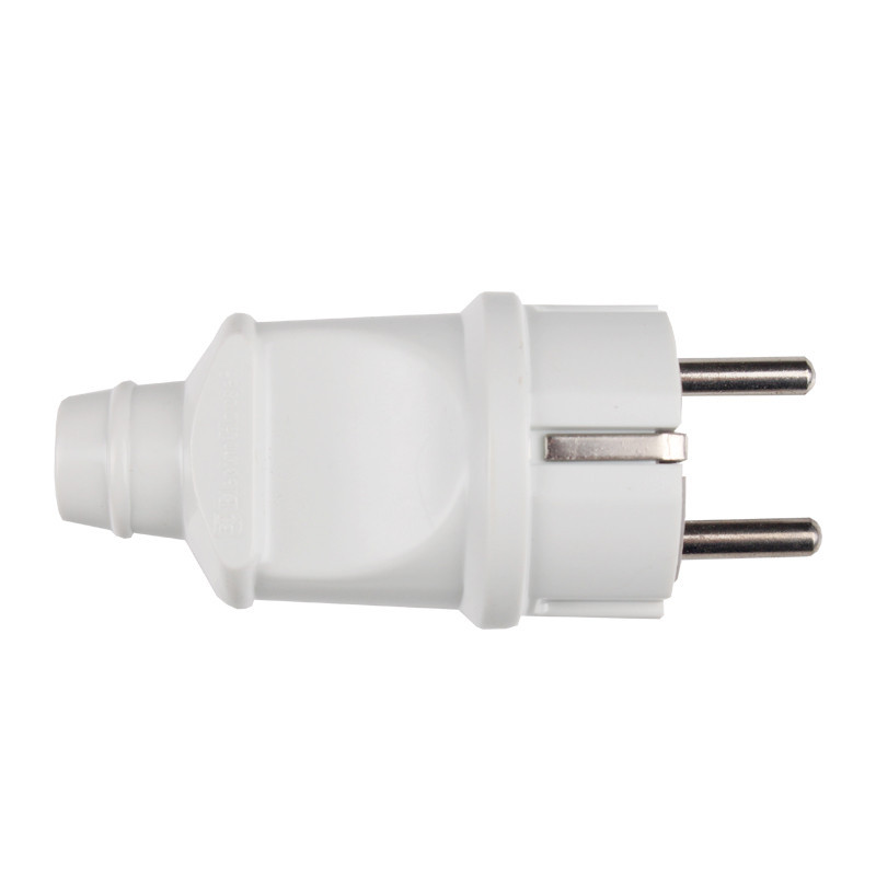 Вилка с заземлением в индивидуальной упаковке, белый Днепр - изображение 1