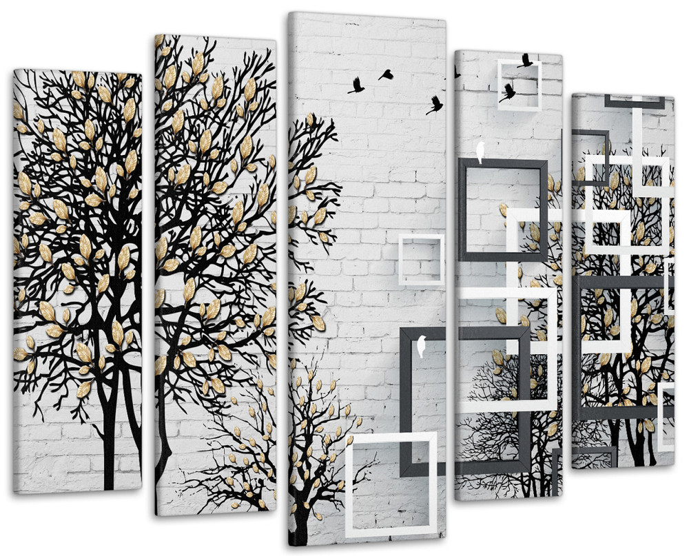 Модульная картина в гостиную / спальню Абстракция Деревья Art-429_5 ( 80х118см ) 110x160 см Киев - изображение 1