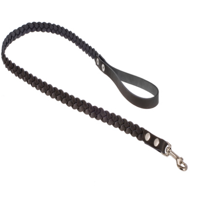 744 Повідок 10мм "Класик" шкіряний плетіння "Коса потрійна" (1.15м) Вінниця - фото 1