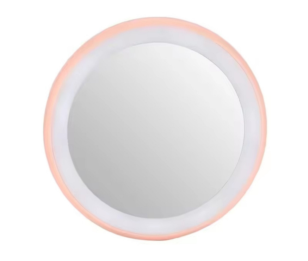 Маленькое Led зеркало для макияжа на батарейках 9 см розовый Киев - изображение 2