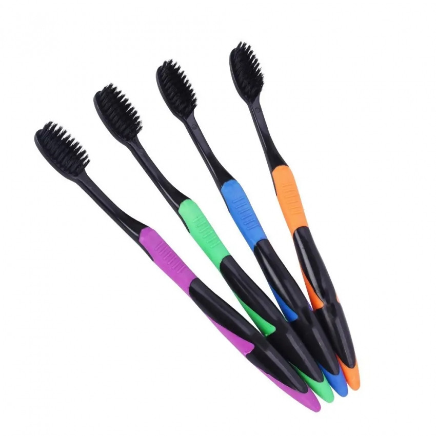 Набор бамбуковых зубных щеток НАНО Black 4шт Винница - изображение 2