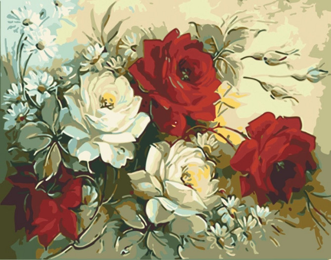 Картина за номерами Art Craft Помпезні рози 40х50см (13031-ACNF) Чернігів - фото 1