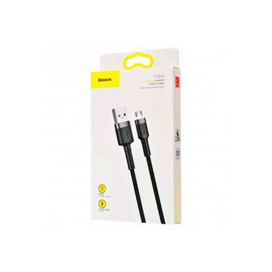 Кабель Baseus Cafule Cable USB For Micro 2.4A 1m Gray+Black Киев