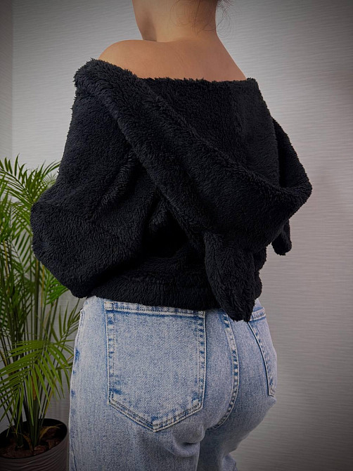 Жіноча стильна повсякденна плюшева худі хутро Одеса - фото 5