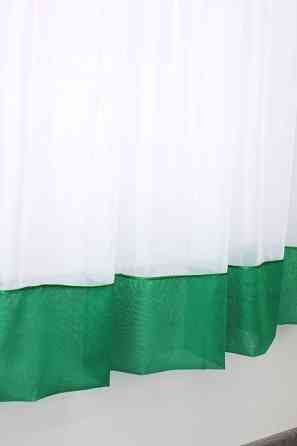 Кухонная занавеска VR-Textil № 047к белый с зеленым 280х170 см (52-0354) Киев