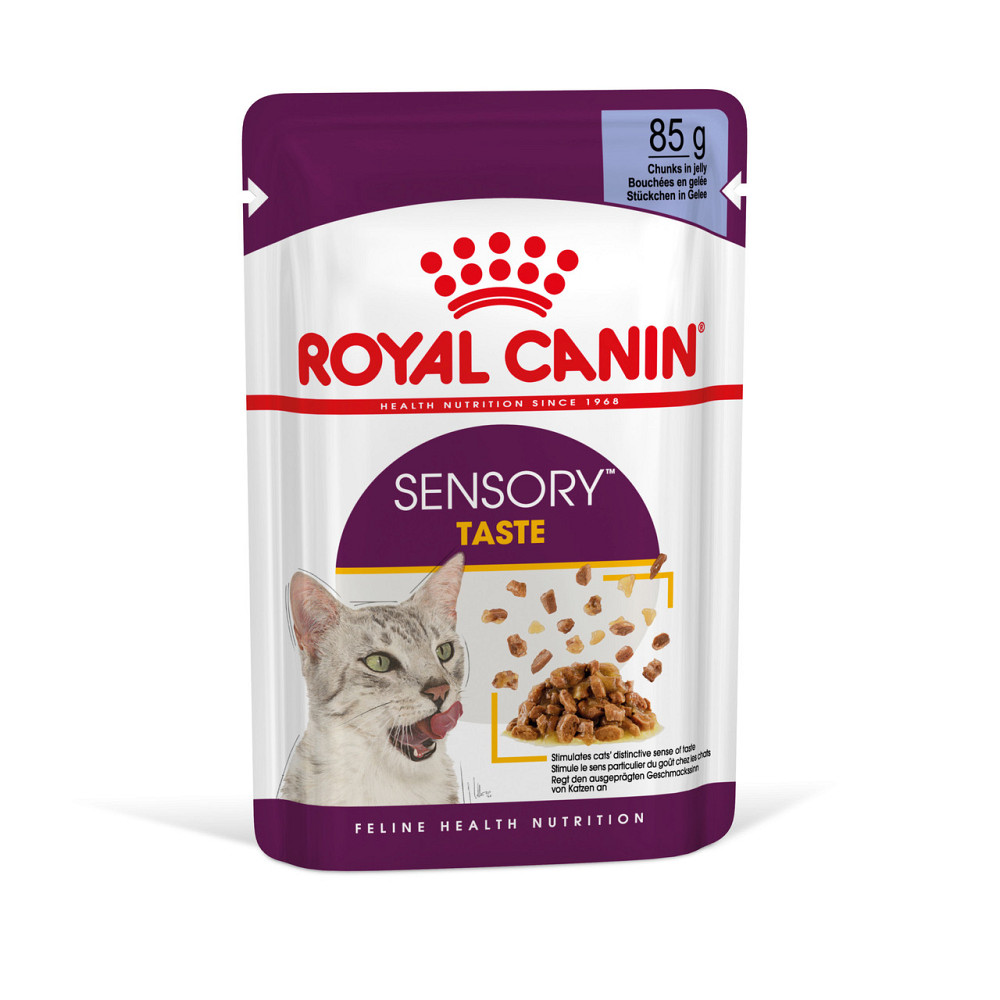 Влажный корм для взрослых кошек ROYAL CANIN SENSORY TASTE JELLY 0.085 кг, кусочки в желе, стимулирует вкус Киев - изображение 1