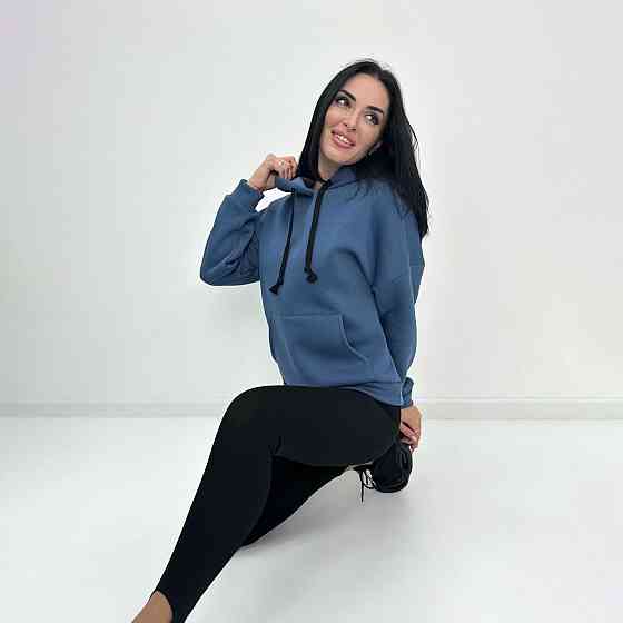 Жіночий теплий худі з капюшоном "Basic" Турція оптом | Батал Київ