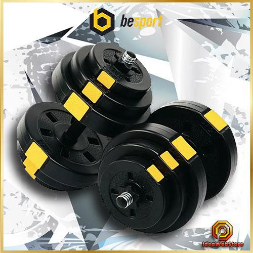 Гантелі 2шт по 18,5 кг Besport розбірні набірні композитні зі змінними дисками гантелі для дому Київ - фото 1