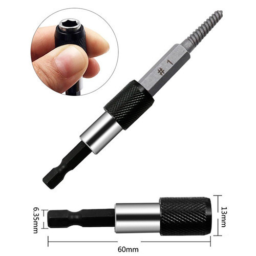 Набор экстракторов 5 шт с магнитным удлинителем для извлечения обломков винтов и болтов, HSS Киев - изображение 4