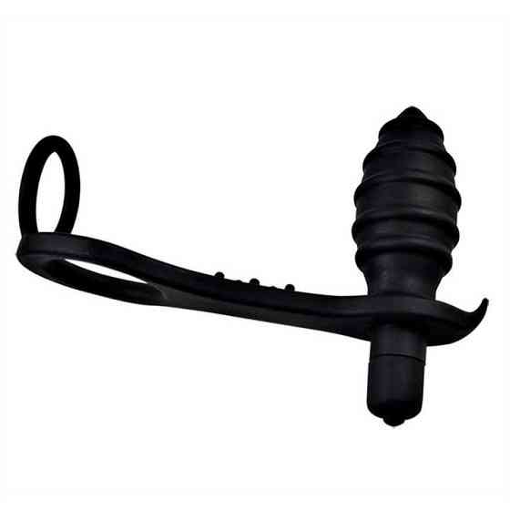 Уникальный Вибромассажер для анальной стимуляции и массажа простаты 10-ти частотный 3.6 см - Черный Винница