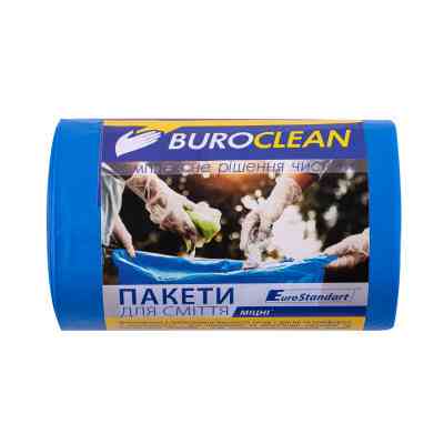 Пакеты для мусора Buroclean EuroStandart прочные синие 60 л 40 шт. (4823078977892) Винница