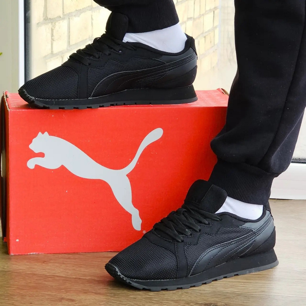 Женские Кроссовки Puma Слипоны Чёрные Мокасины Пума (размеры: 36,37,38,39) Днепр - изображение 1