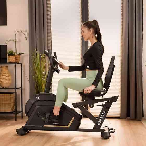 Горизонтальний велотренажер HS-120L Ravel чорний Київ