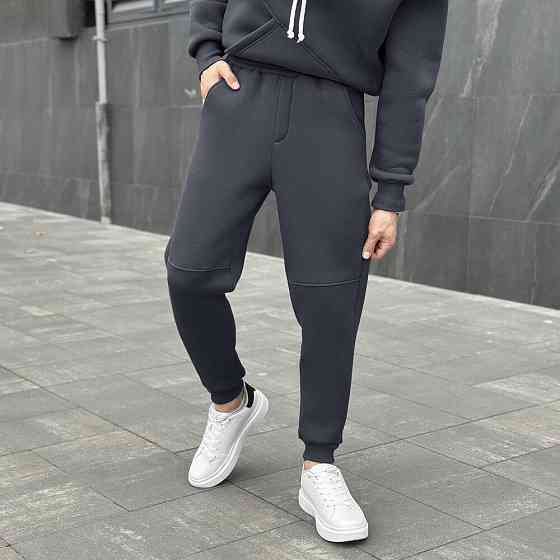 Темно-сірий спортивний чоловічий костюм осінь/зима Pobedov Space. Сірий спортивний костюм. Київ