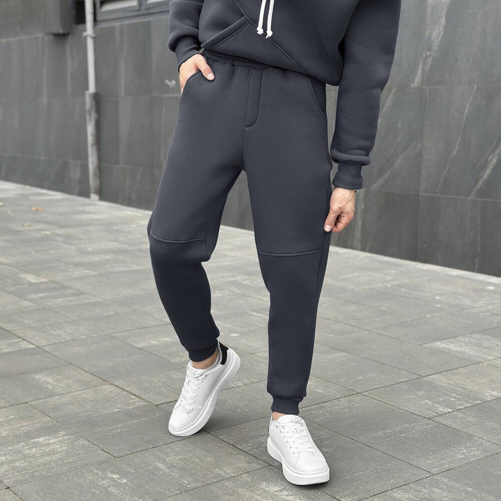 Темно-сірий спортивний чоловічий костюм осінь/зима Pobedov Space. Сірий спортивний костюм. Київ - фото 3