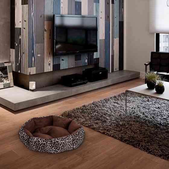 Лежак для котов собак круглый SY-2022-1208-97 Leopard M (50*18 см) Київ