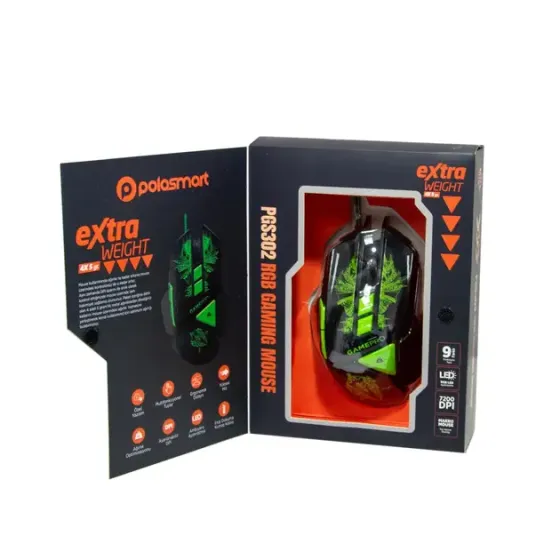 Проводная игровая мышка со светодиодной подсветкой PoloSmart PGS302 4 уровня чувствительности Коломия