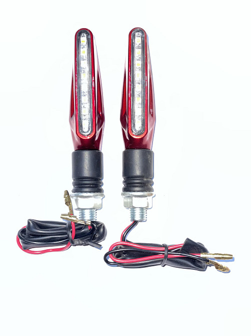 Поворот світлодіодний, прямокутний (20 LED, червоний, біле скло) JS Киев - изображение 1